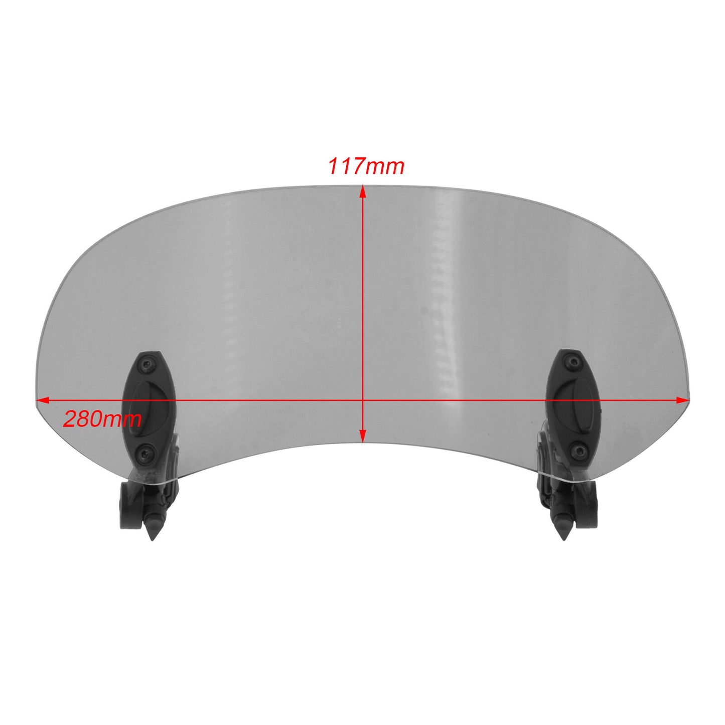 Universal Motorcycle Clip On Windshield Extension Spoiler Wind Screen Deflector