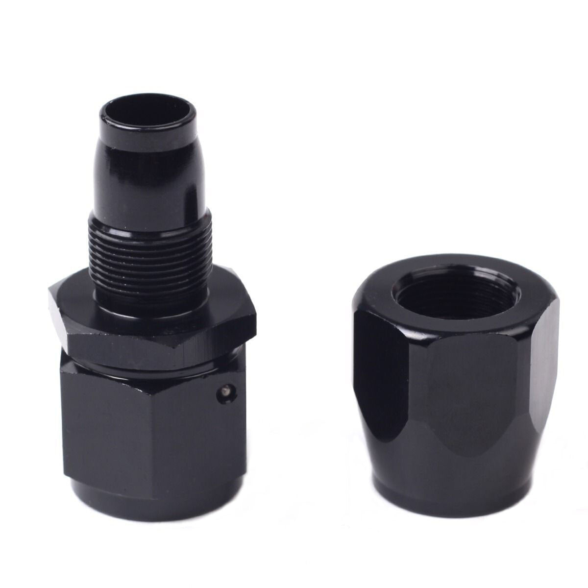 4X 8AN Straight Swivel Oil Fuel Adapter Black Hose End Fitting Universal New