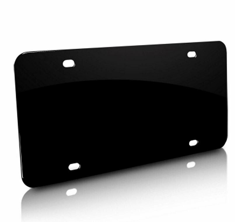 Bonnet license plate cap, custom text on rear boot, black for Mercedes-Benz .