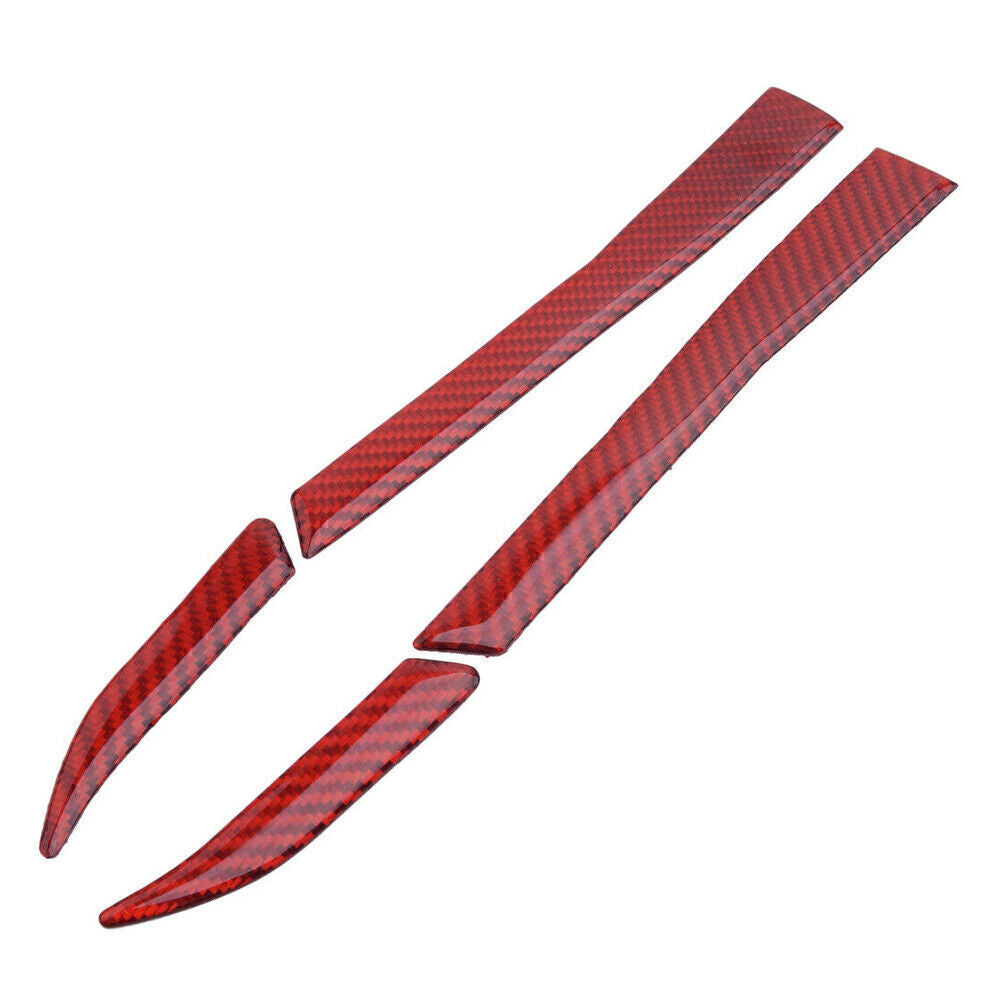 4pcs Carbon Fiber Rearview Mirror Cover Trim Strip Fit for Ford for Mustang 2015-2019 18