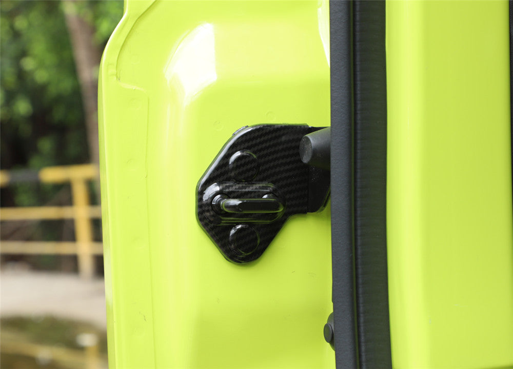Carbon Fiber ABS Car Door Lock Buckle Cover for Suzuki for Jimny 2019-22 Accessories