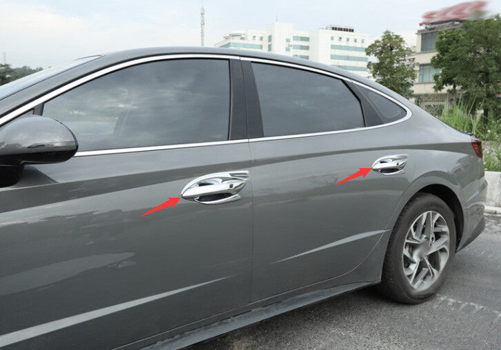 for Hyundai Sonata 2020-2023 Style Chrome Car Door Handles Cover Trim Decor 4PCS