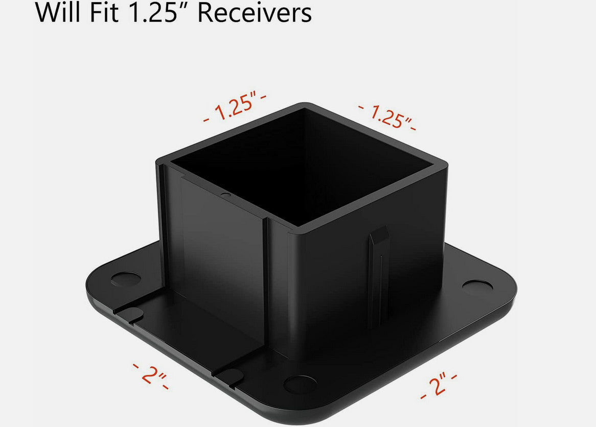 Car mount plug cap trailer tow receiver 1.25 inch black flower for ford
