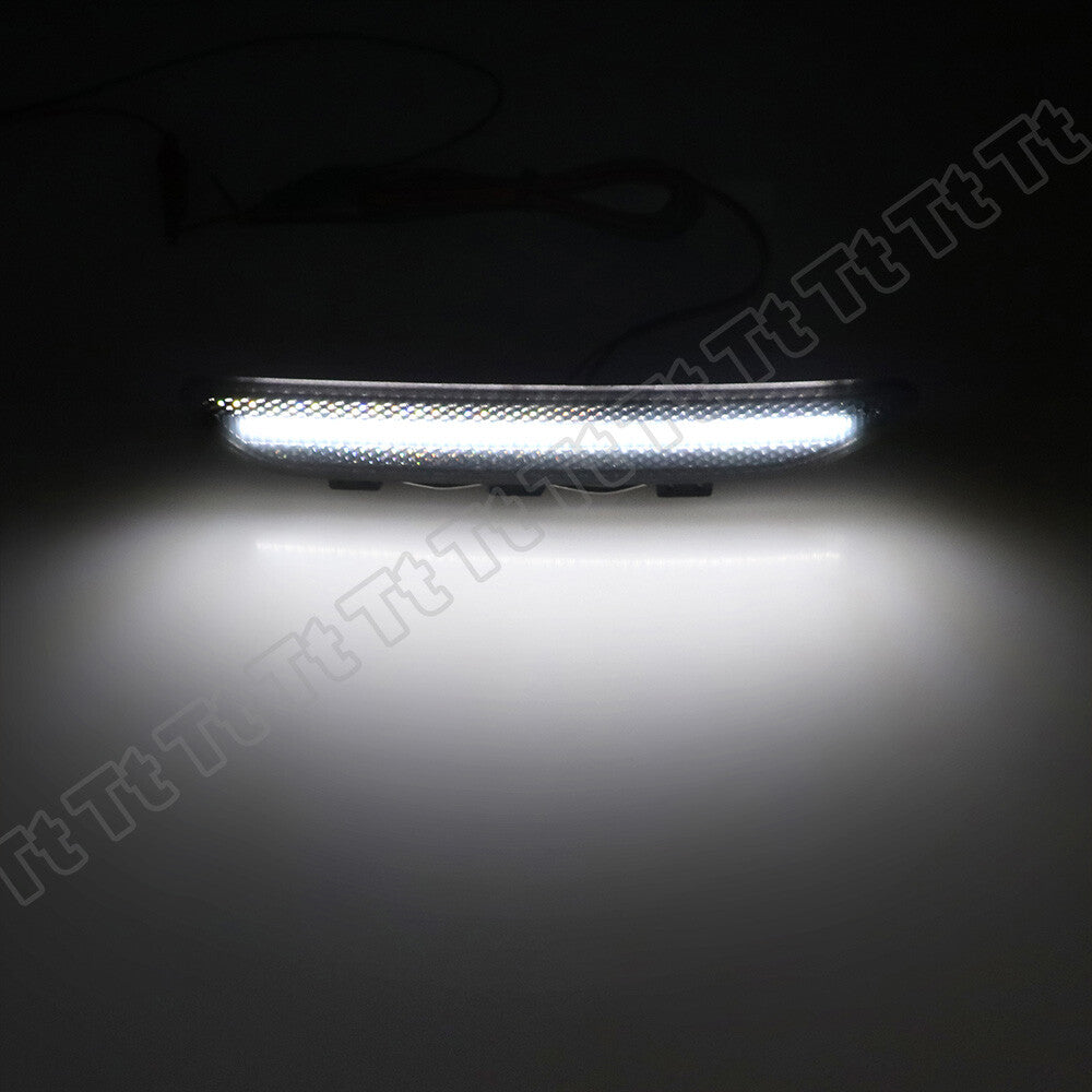 White LED front bumper reflectors for 04-06 for BMW 3 Series E46 Coupe bodywork.