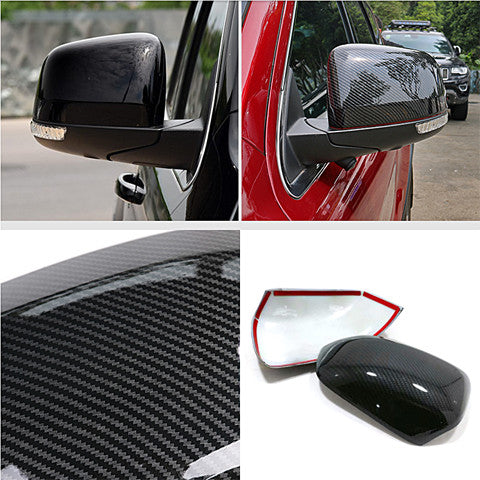 Rearview mirror cover trim in carbon fiber color suitable for Jeep Grand Cherokee 2011 - 2020