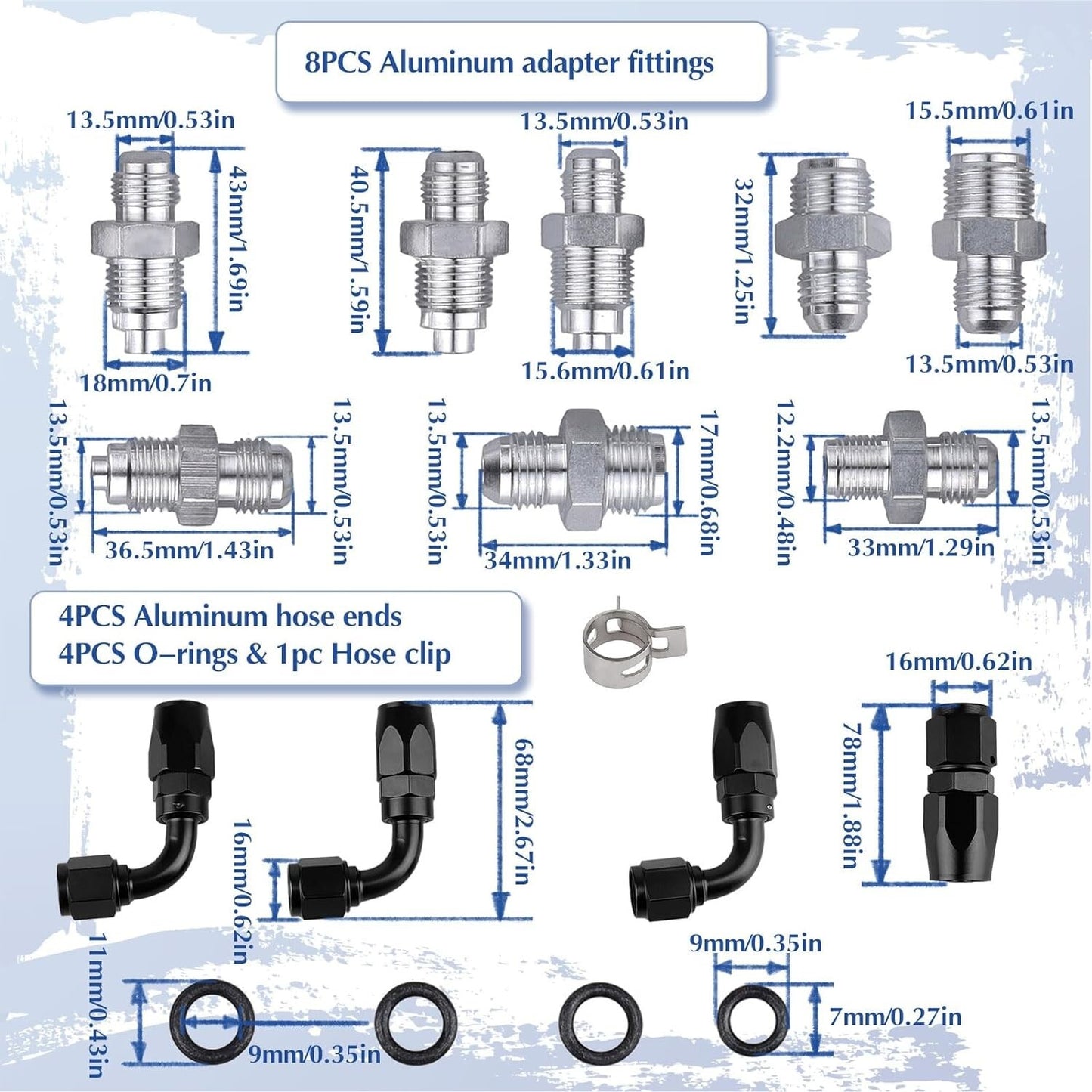 Universal Power Steering Pump Hose Kit for LS Swap LS1 LS3 551082