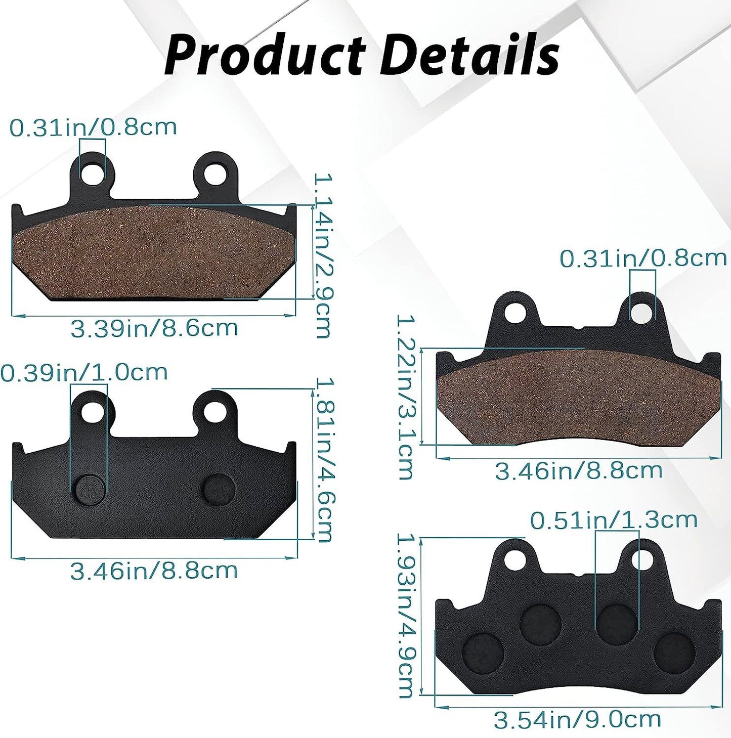 Brake Pad for Honda GL1500 Goldwing/1500 SE/L,A Aspencade/I Interstate 1990-2000