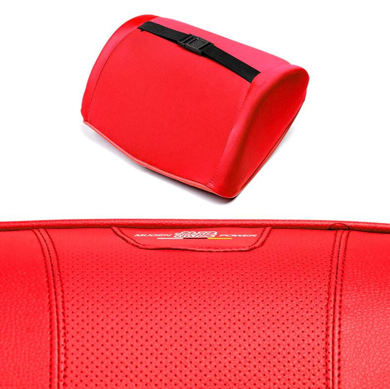 Car for seat backrest and neck pillow memory foam red Mugan for Honda for Acura
