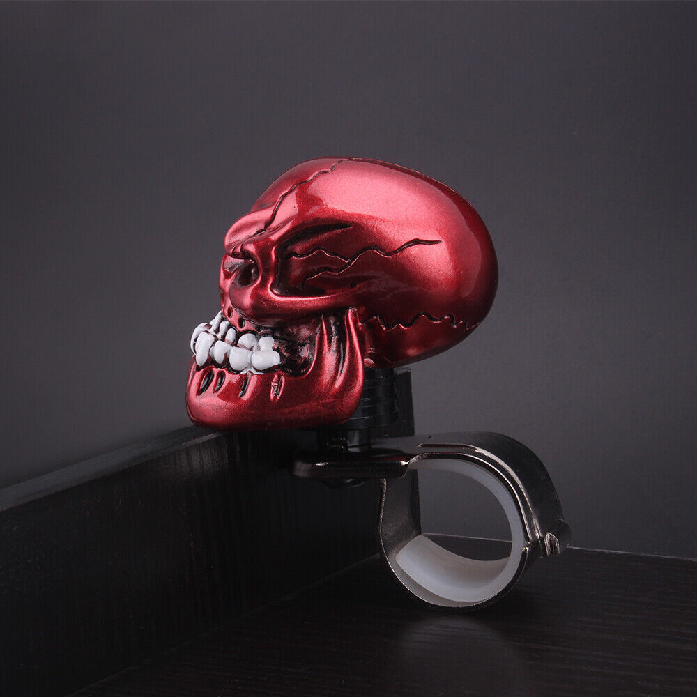 Steering Wheel Spinner Black Skull Head Car Suicide Knob Handle for Auto/Truck