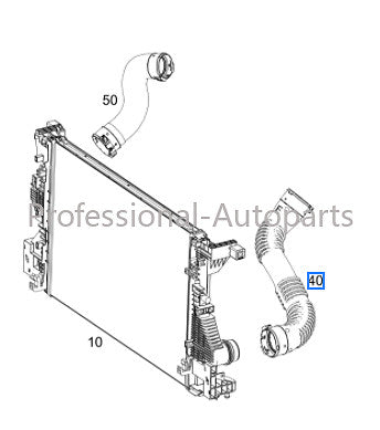 1775202700 Left intercooler piping suitable for Mercedes-Benz CLA C118 1.3