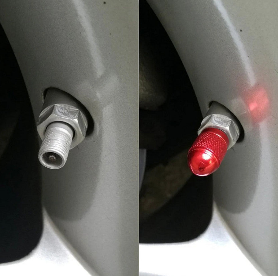4-piece car tire valve cover rod air dust cover dustproof red rocket for Honda for Suzuki
