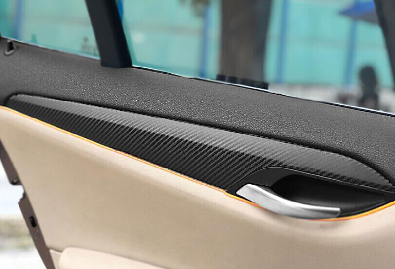 for BMW X1 E84 2013-15 Carbon Fiber Sticker Interior Door Panel Cover Trim 4PCS