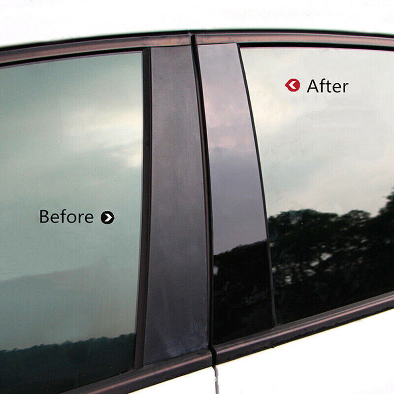 for Suzuki SX4 hatchback 2006-13 Piano Black Pillar Post Door Window Strip Trim