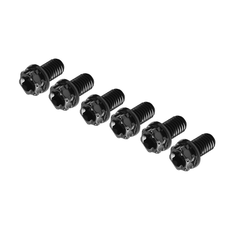 6pcs Bolts Torx Head Flange Screws M6x35mm For Motorcycle Bicycle Black