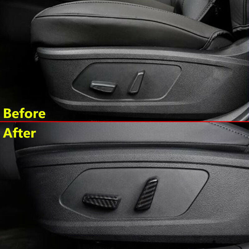 Carbon Fiber 6X for Seat Adjustment Button Cover Trim for Hyundai Sonata 2020 2021