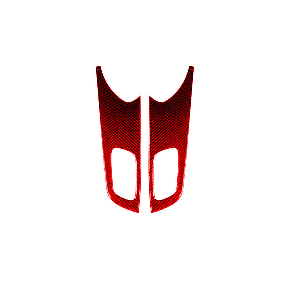 4Pcs Red Carbon Fiber Side Door Handle Cover Trim for Honda CRV CR-V 2012-2014