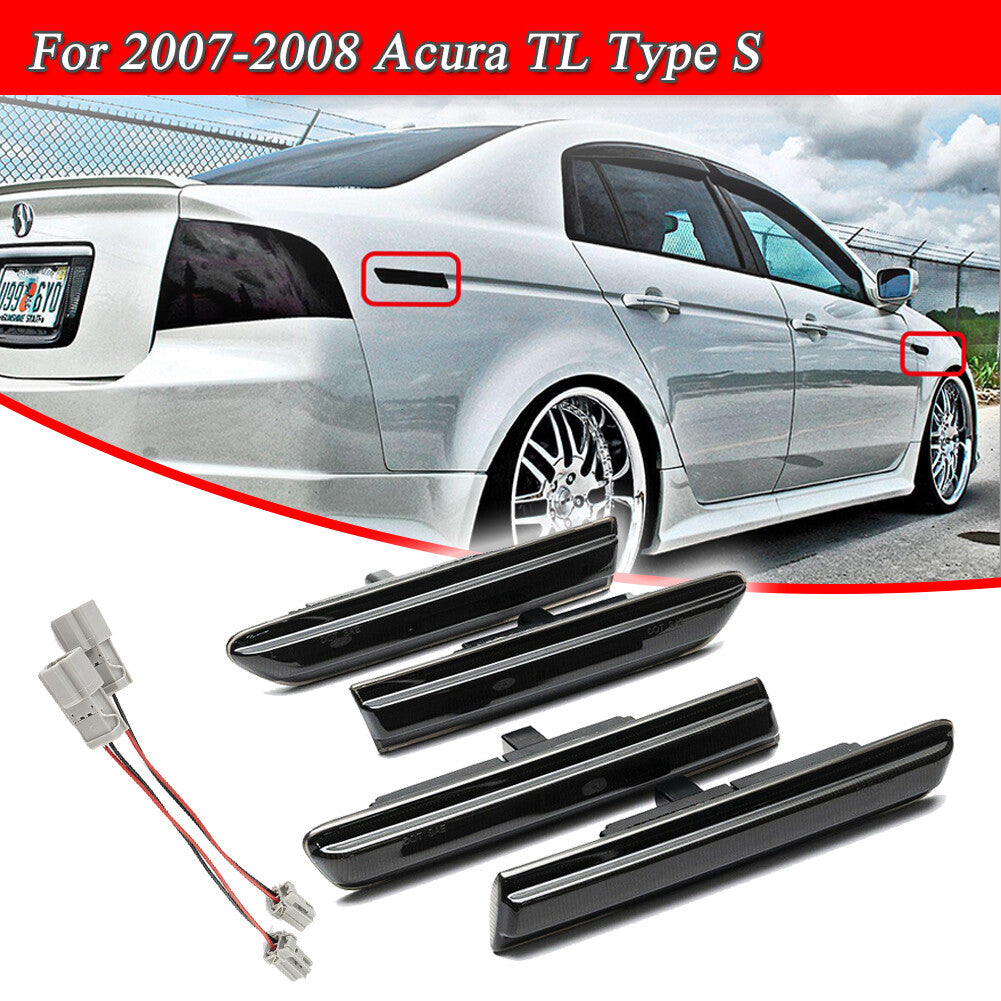 Front and rear bumper LED side marker signal light kit for 2007 and 2008 for Acura TL S models.