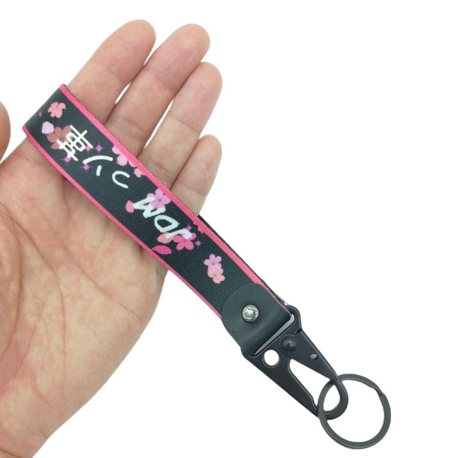 1 car keychain/ring with lanyard, car accessory, Sakura, suitable for Mazda .