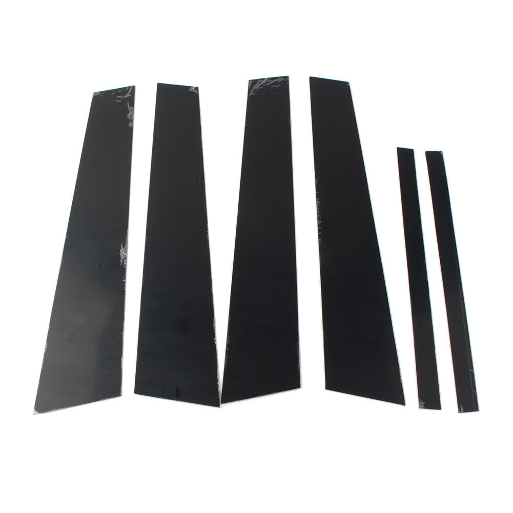 Door Window Pillar Posts Cover Trims for BMW 3 Series E90 2005-2012 Black 6PCs