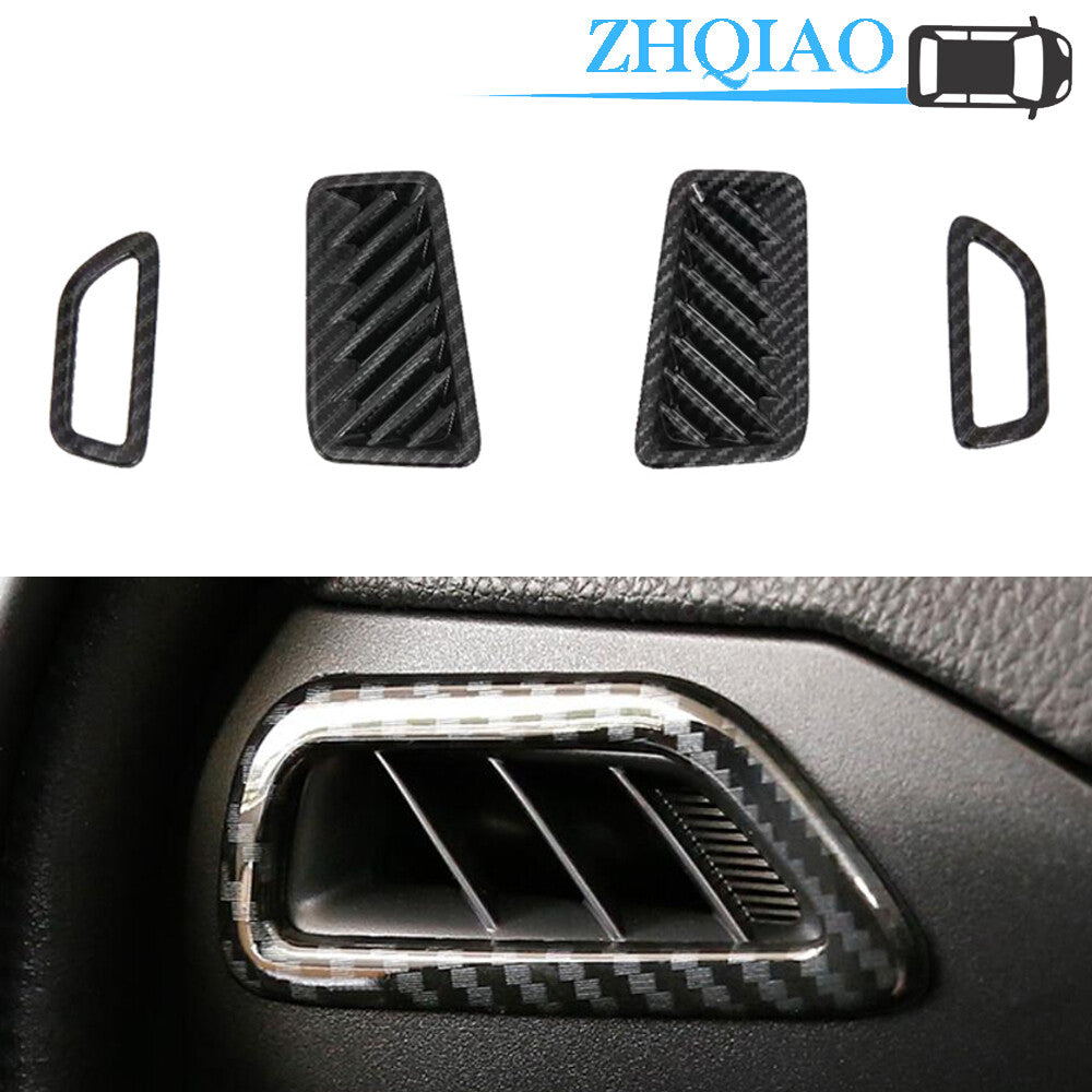 4PCS ABS Carbon Fiber Style Air Outlet Cover Trim Fits for Toyota RAV4 2019-2020