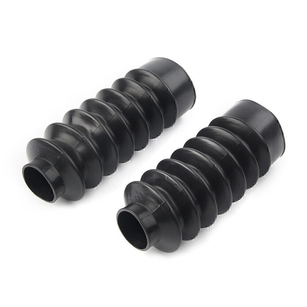 for Harley Sportster XL883 1200 Fork Cover Gaiters Gators Long Boots Rubber 39mm
