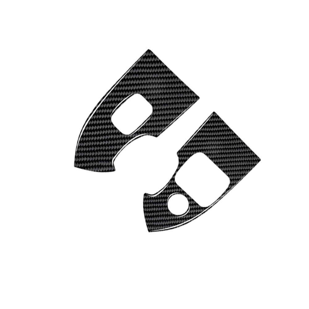 2X Carbon Fiber Front Window Lift Panel Cover Trim for Honda for Civic Si 2002-2005