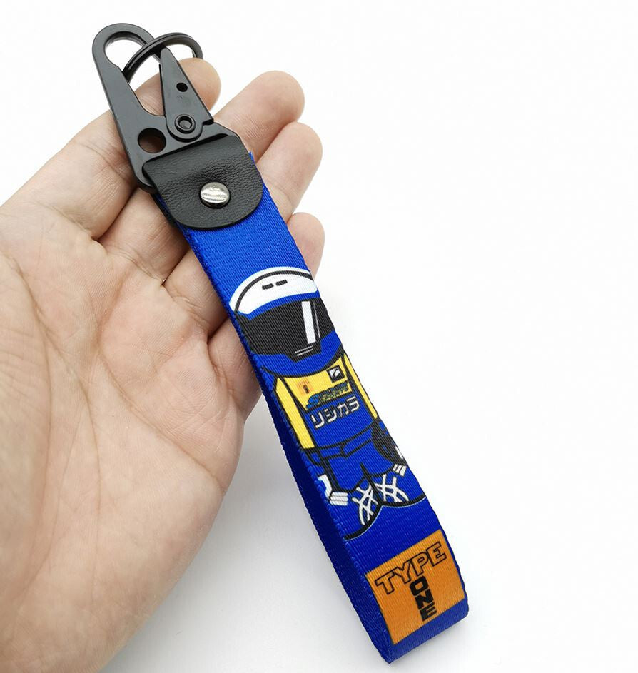 Car keychain/key ring with lanyard, car accessories, spoon, sports, suitable for Mitsubishi .
