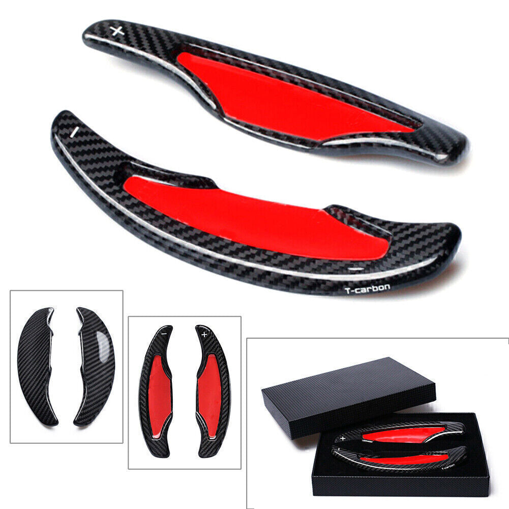Carbon fiber steering wheel paddle shifter extension lever (left + right) suitable for Cadillac ATS ATS-L