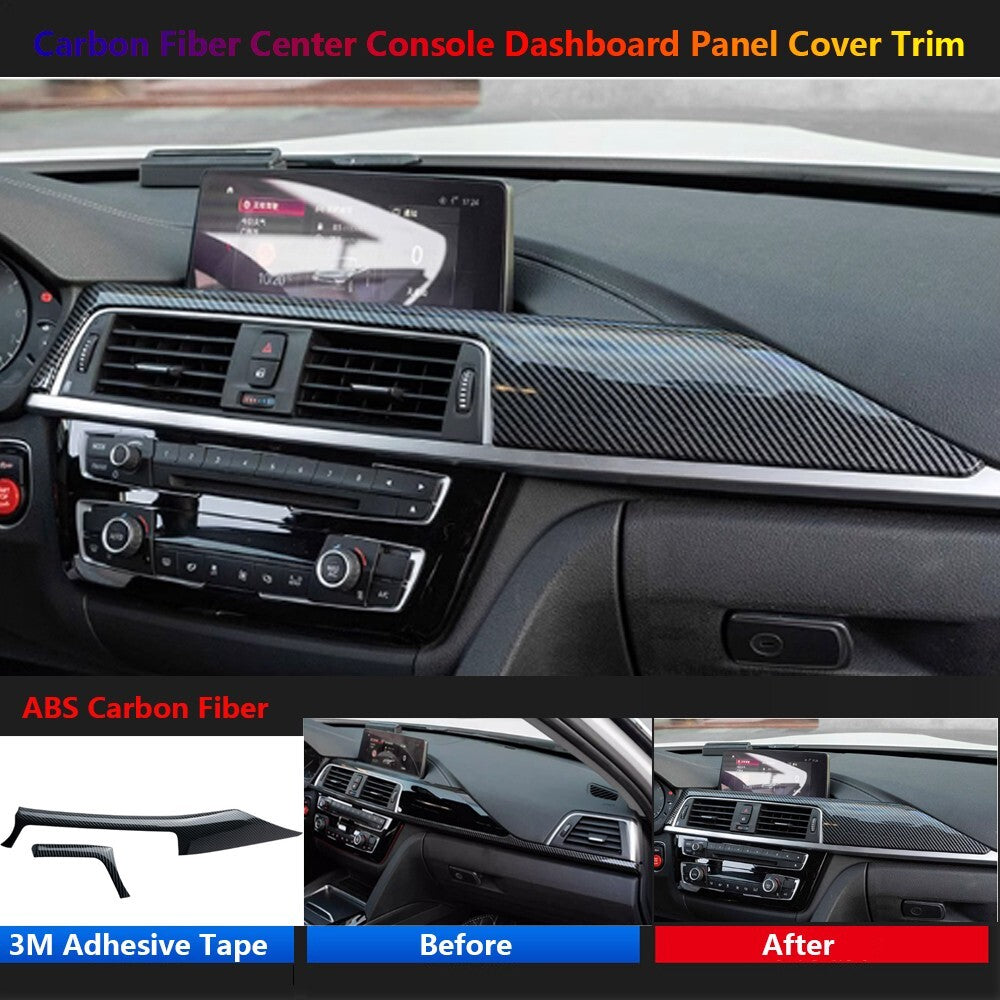 Carbon Fiber for BMW 3 4 F30 F32 F33 F34 Car Cconsole Dashboard Panel Cover Trim