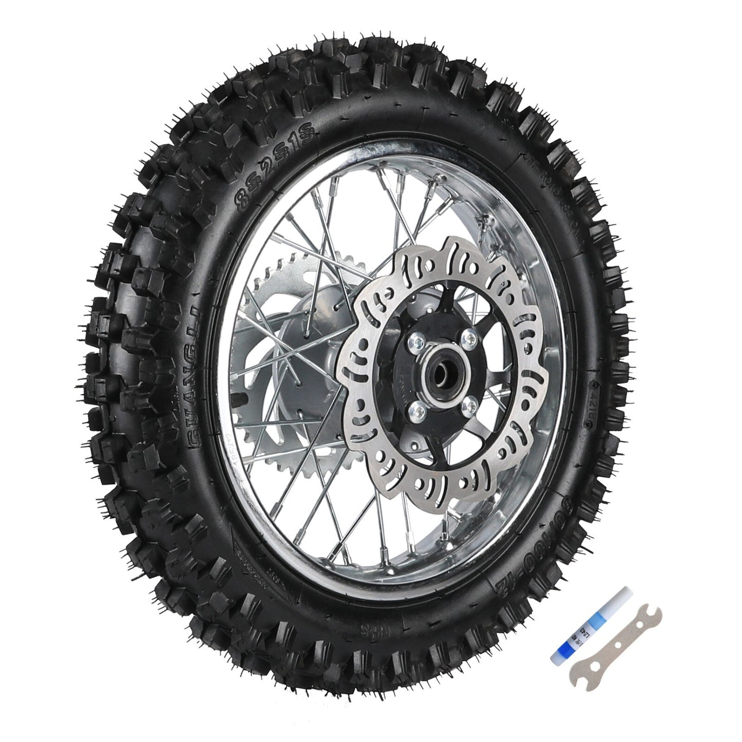 12-inch rear shock absorber, swingarm, 80/100-12 tire grooves, bicycle CRF70 SSR 110 125cc 140cc