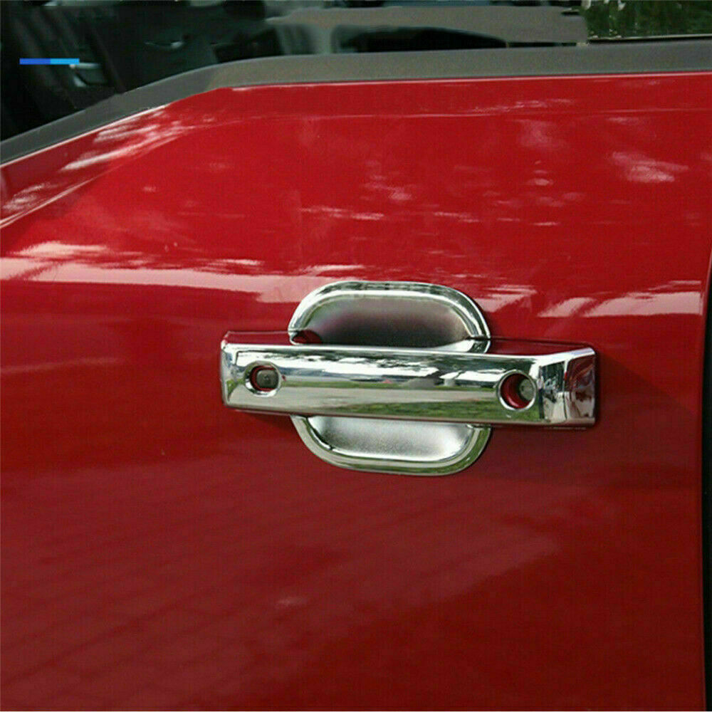 Chrome exterior door handle decor cover trim for ford F150 4Dr 2021+ accessories