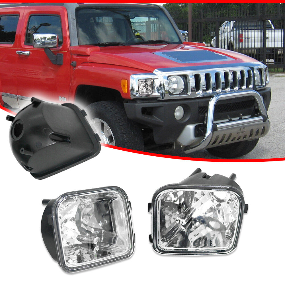 Suitable for 06-10 for Hummer H3 chrome transparent lens front bumper signal light pair set