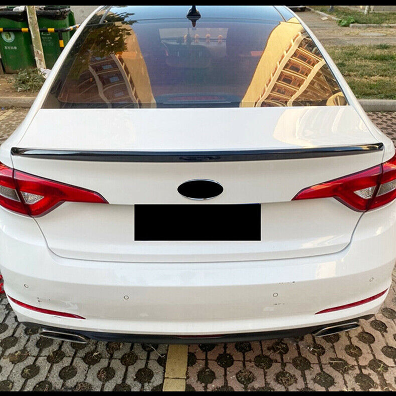 for Hyundai Sonata 2015-17 Gloss Black Rear Trunk Spoiler Lip Tail Wing Bar Car