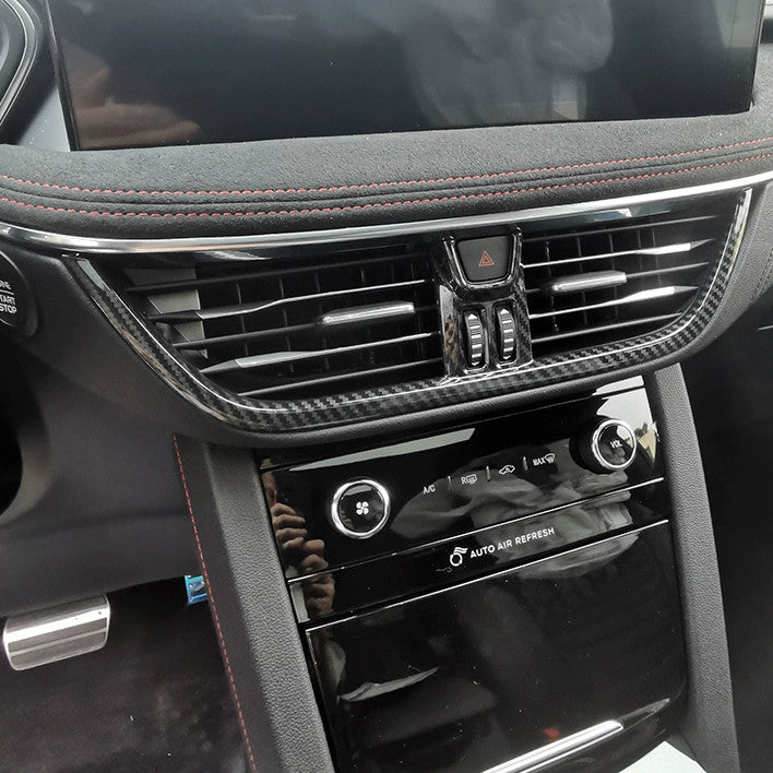 for ford Escape 2020-2025 Dashboard center Air Vent Trim Carbon fiber Kit
