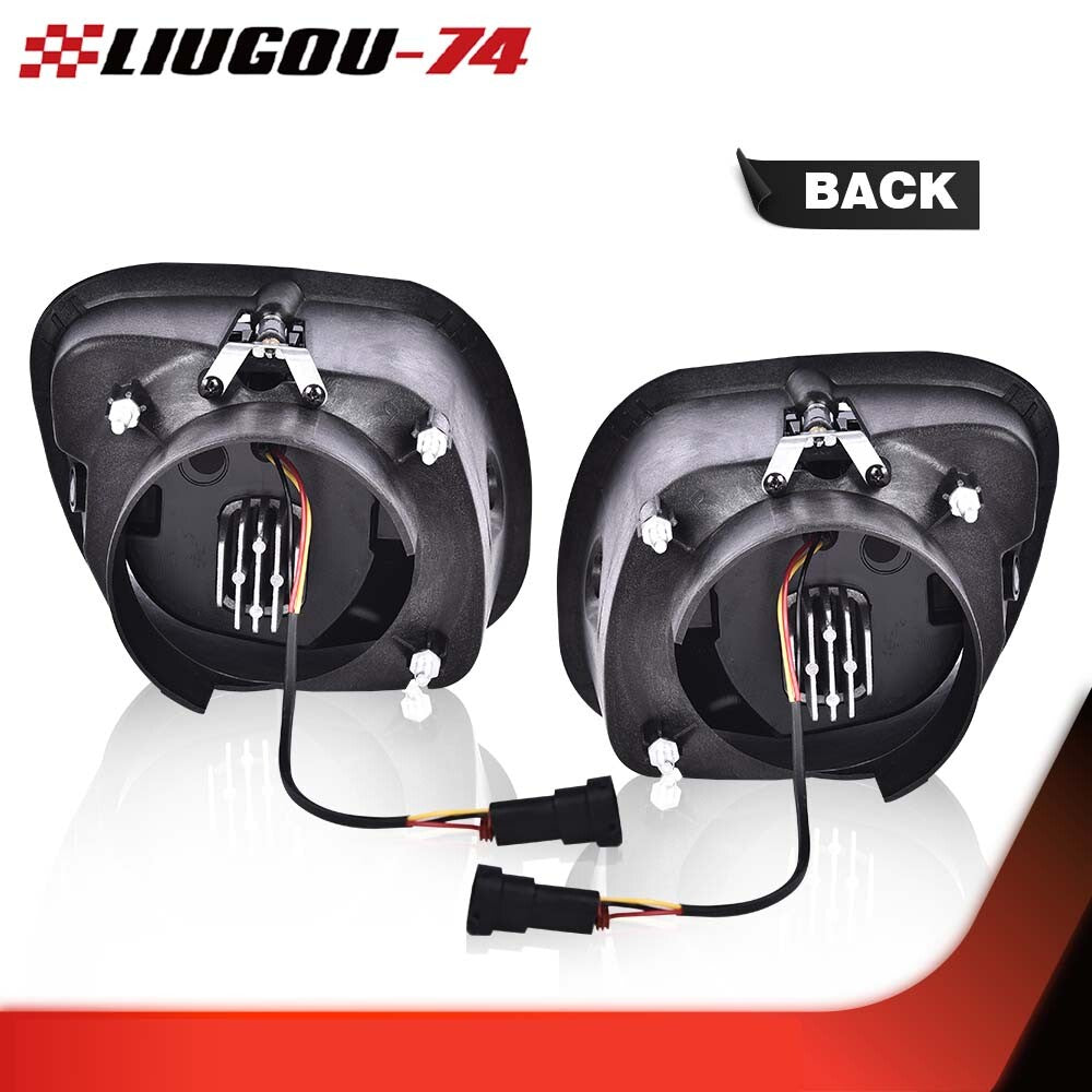 Suitable for 08-17 for Freightliner Cascadia LED fog lights, clear/chrome LH+RH, 1 pair