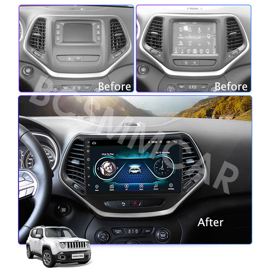 Fit for Jeep Cherokee 2013-2020 Android 14 Car GPS Player Radio Stereo 4G BT RDS