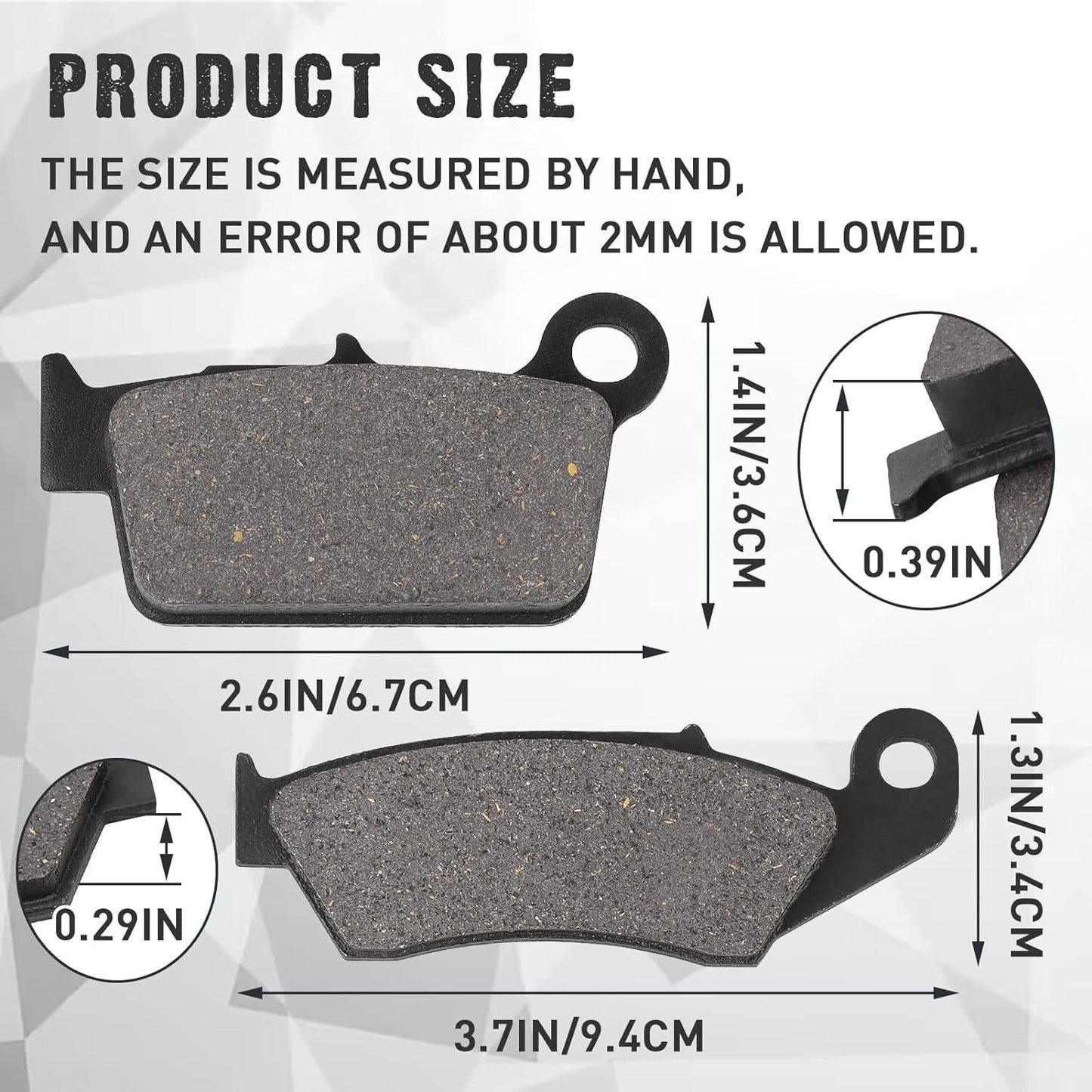 Brake pad for Yamaha YZ125 YZ250 YZ426F, BETA RR,GAS EC125 EC200, for Suzuki RM-Z 250