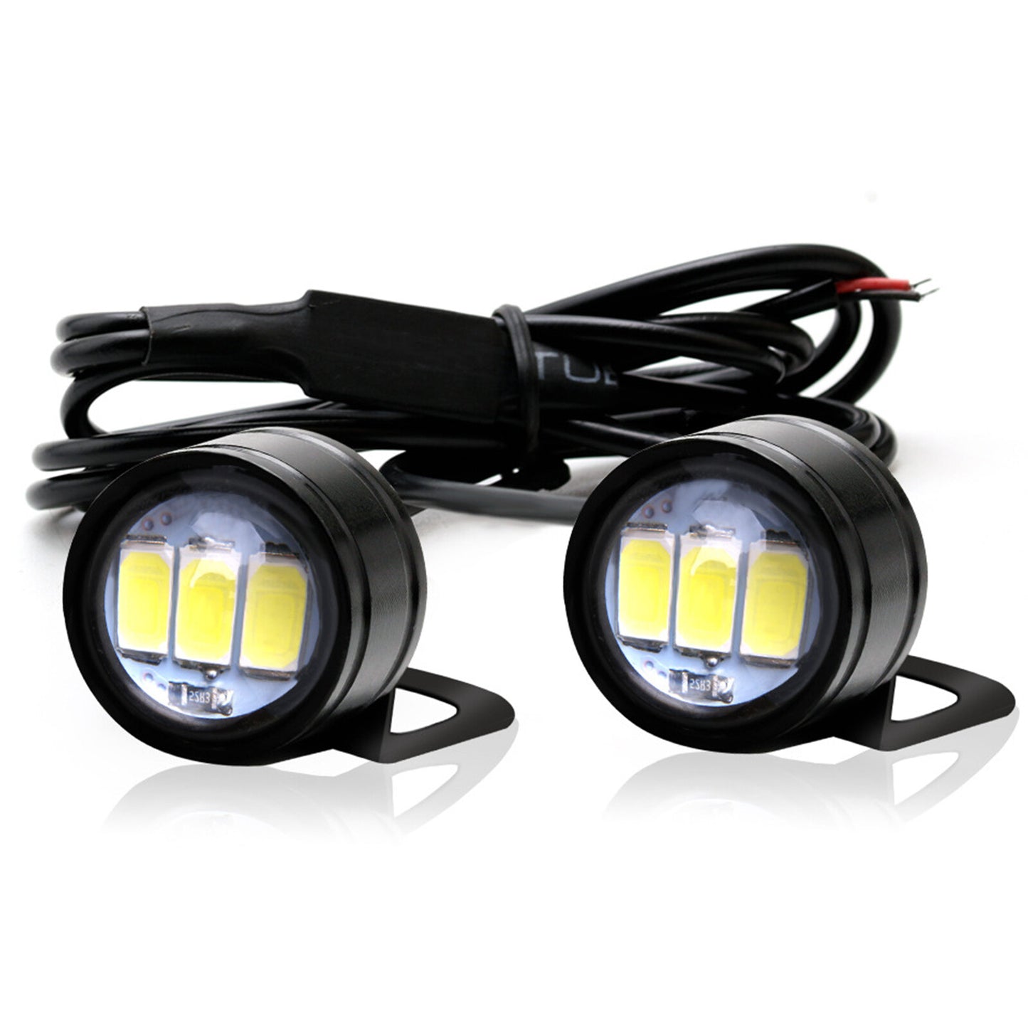 Motorcycle Headlight Spotlight Daytime Light Driving Fog Lamps White LED Light