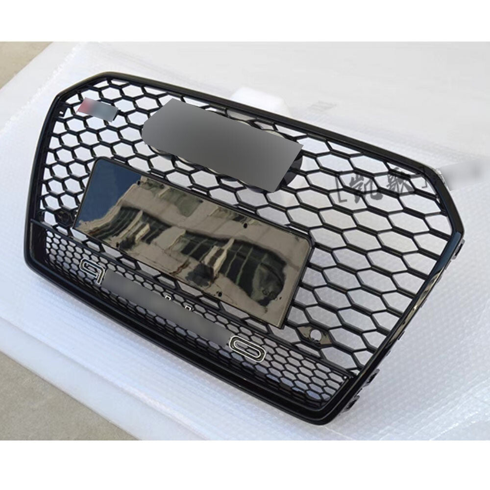 Fit for Audi A6 S6 2016-2018 Front Grill Bumper Honeycomb Grille W/Camera Slot
