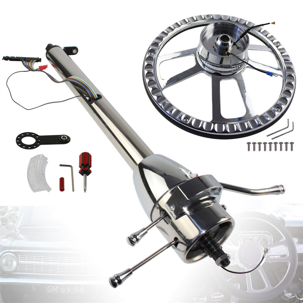 Universal 28'' Tilt AT Automatic Steering Column GM w/ 9 Bolt Steering Wheel SL