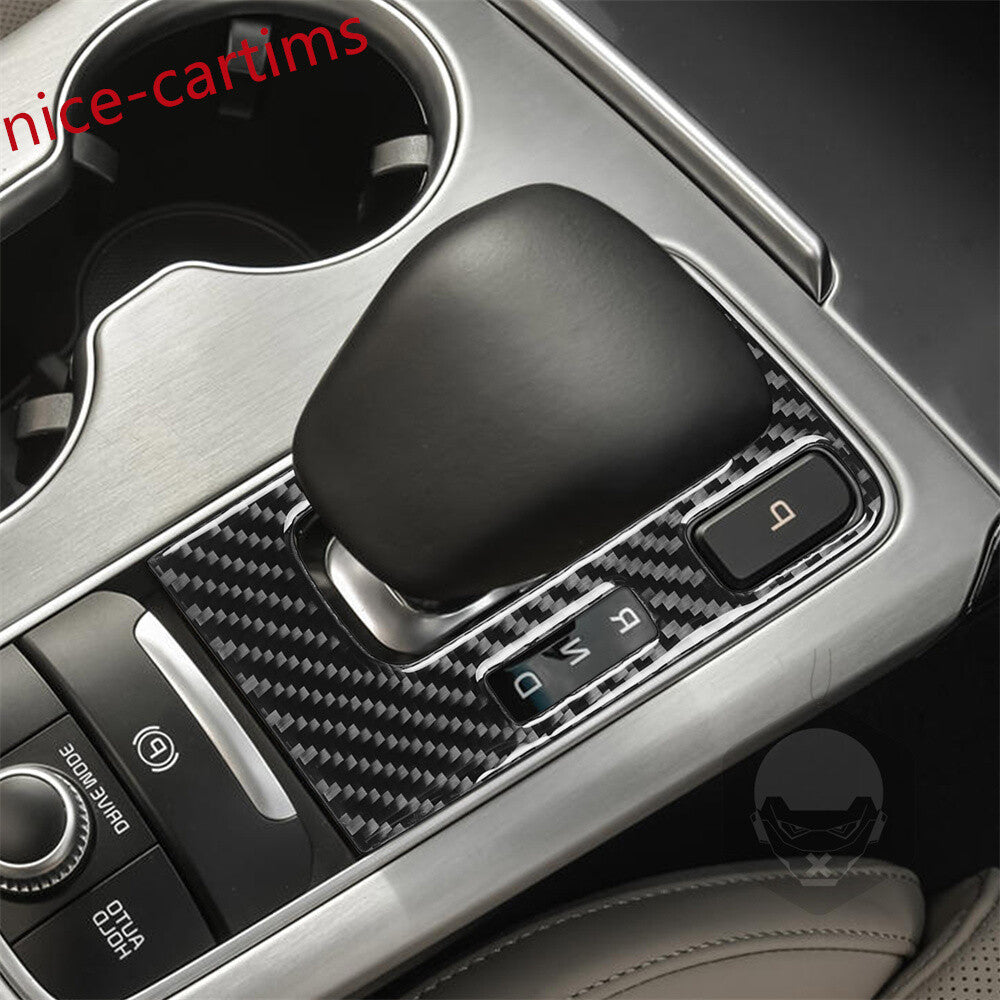 for Kia Stinger 2019+ RHD Center Console Gear Shift Box Panel Cover Carbon Fiber