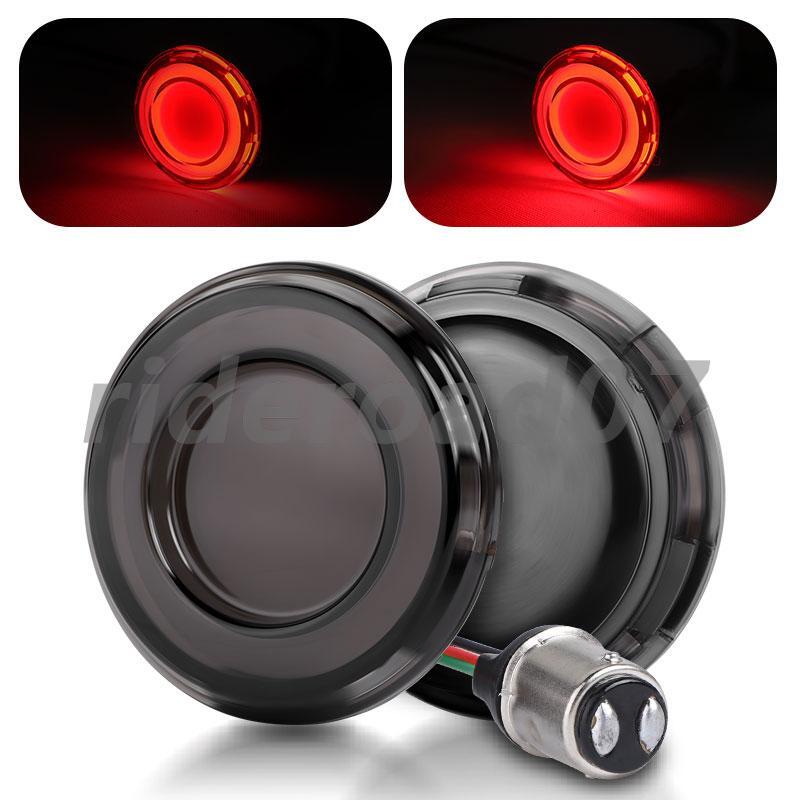 2x Motorcycle 1157 LED Red Brake Light For Sportster Dyna Touring Trike