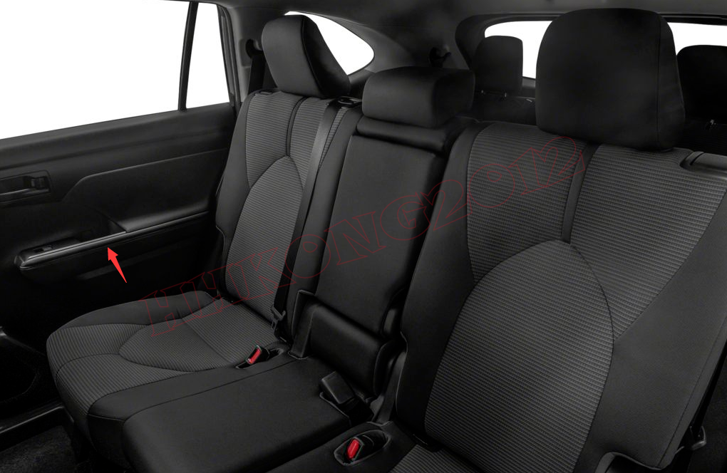 ABS Carbon Fiber Interior Side Door Panel Cover Trim for Toyota Highlander 20-22