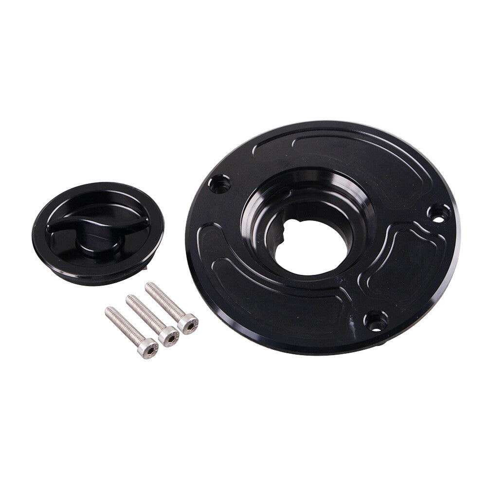 CNC Fuel Gas Tank Cap Cover for Kawasaki 2003-2006 Z1000 2002-2005 ZZR1200 Black