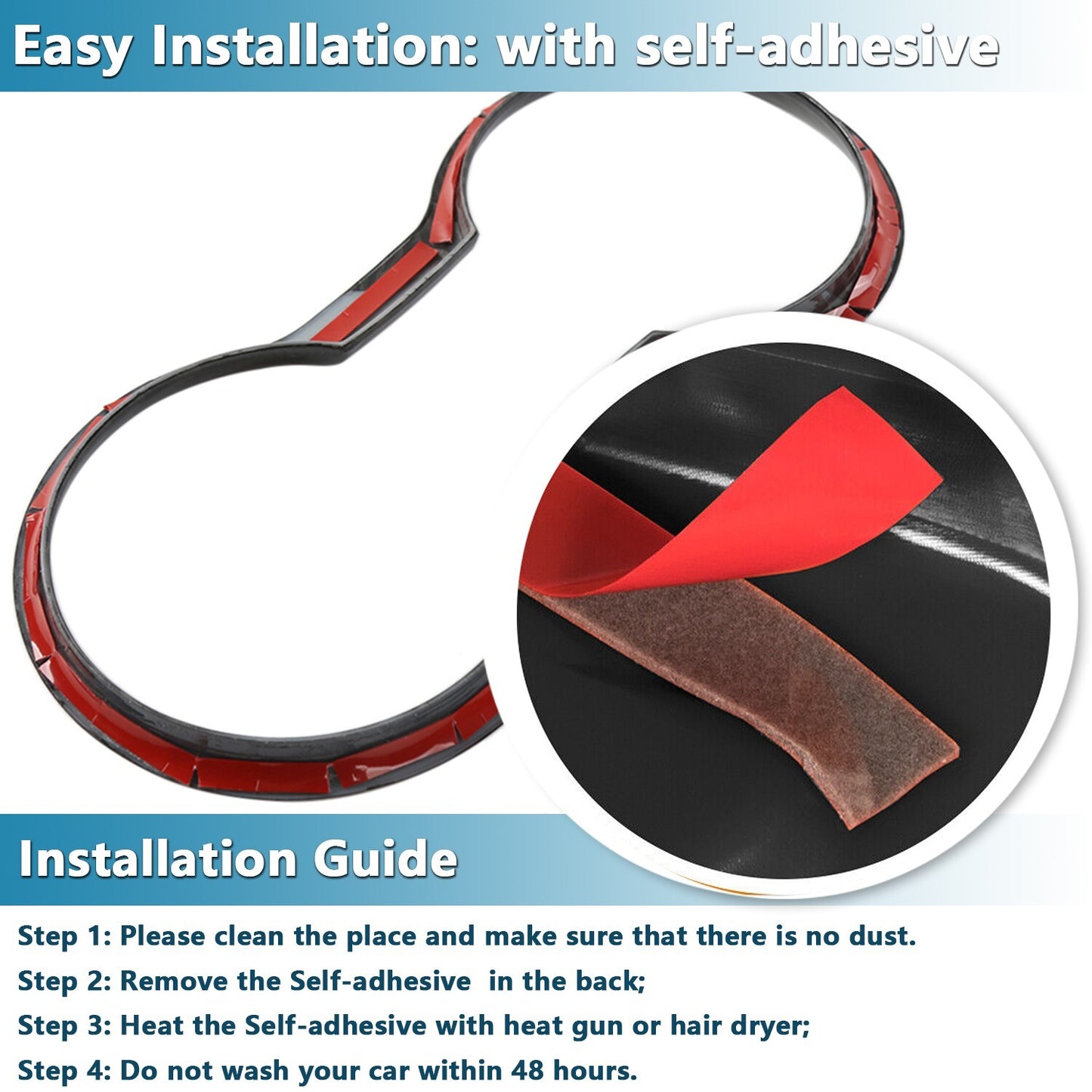 Red Central Control Water Cup Holder Cover Frame Trim for Ford for Mustang 2015-2023