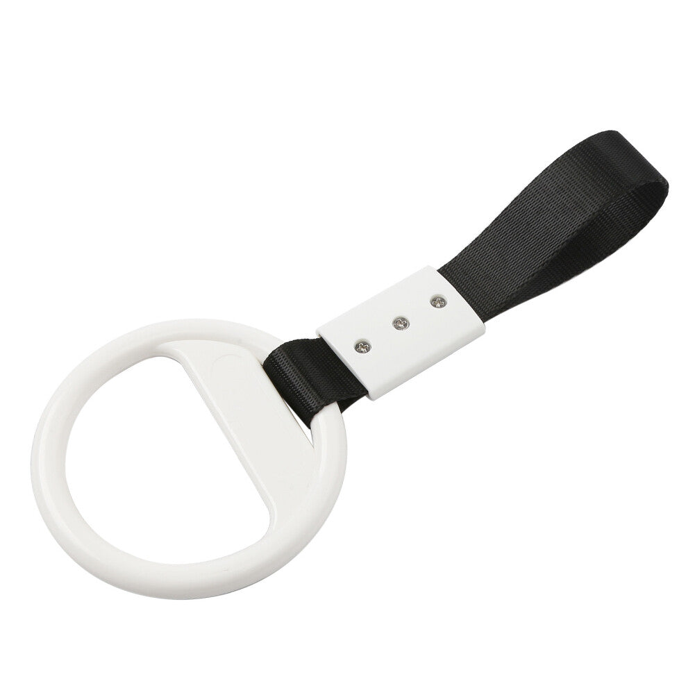 JDM Ring Subway Train Bus Car Handle Hand Strap Drift Charm Drift Strap White