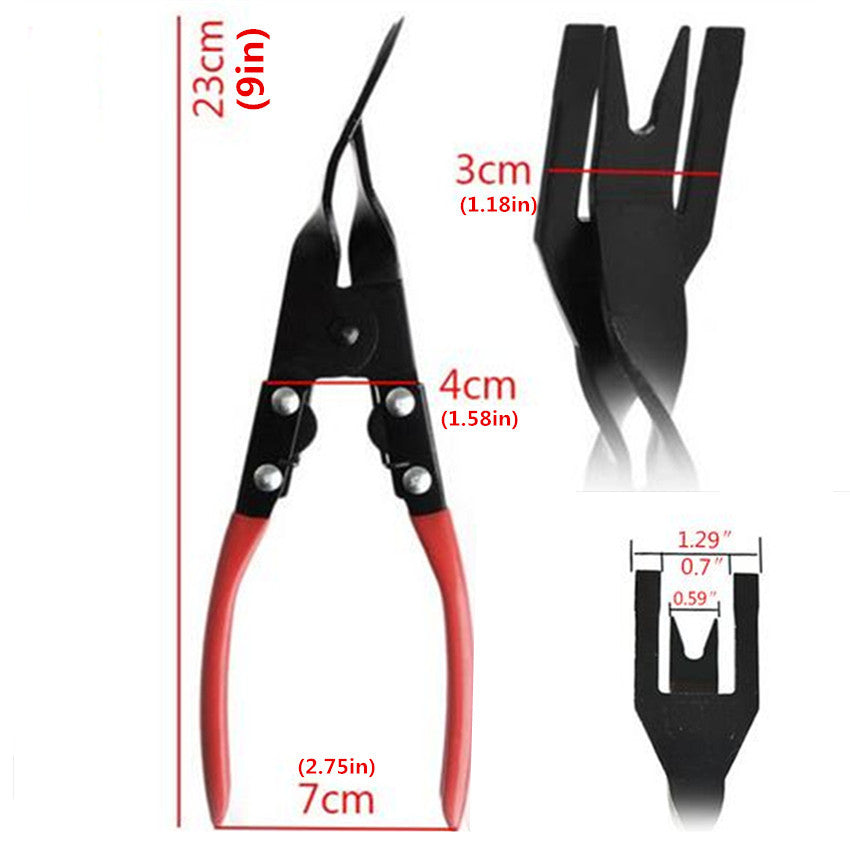 3pc Car Door Trim Rivets Clips Plier Fastener Remover Puller Crowbar Combo Tool