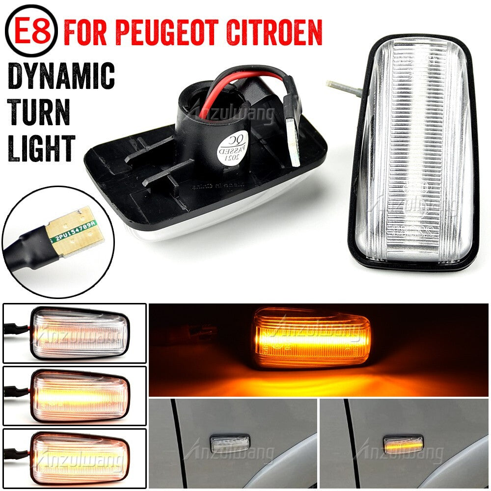 Dynamic Side Marker Turn Light for Peugeot 406 106 II 806 for Citroen Berlingo Xsara