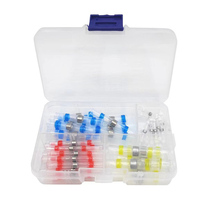 50PC Car Electrical Wire Mixed Heat Shrink Connect Terminals Solder Sleeve Tube