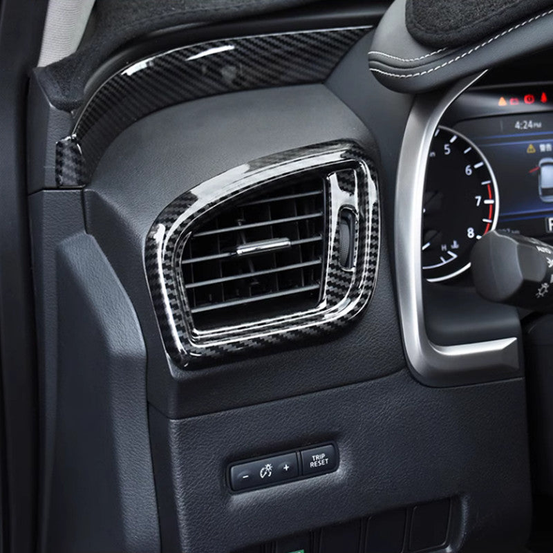 Carbon fiber exterior trim for Nissan Murano 2015-2024 car dashboard vent cover
